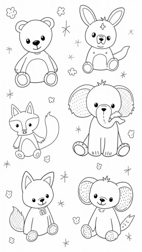 coloriage animal en peluche